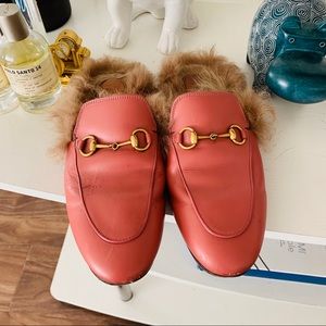 GUCCI Mauve Pink Princetown Mules